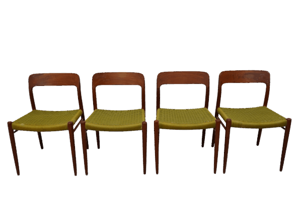 Ensemble de 4 chaises de Niels Otto Møller pour JL Møllers