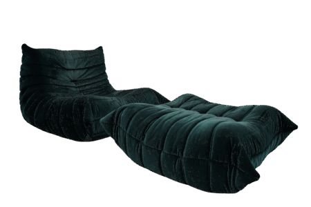 Chauffeuse et pouf TOGO, Ligne Roset par Michel Ducaroy 2020'