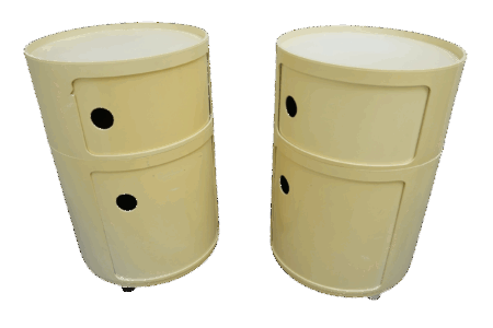 Duo de caissons mulitifonctions Componibili pour Kartell, Italie 1970's