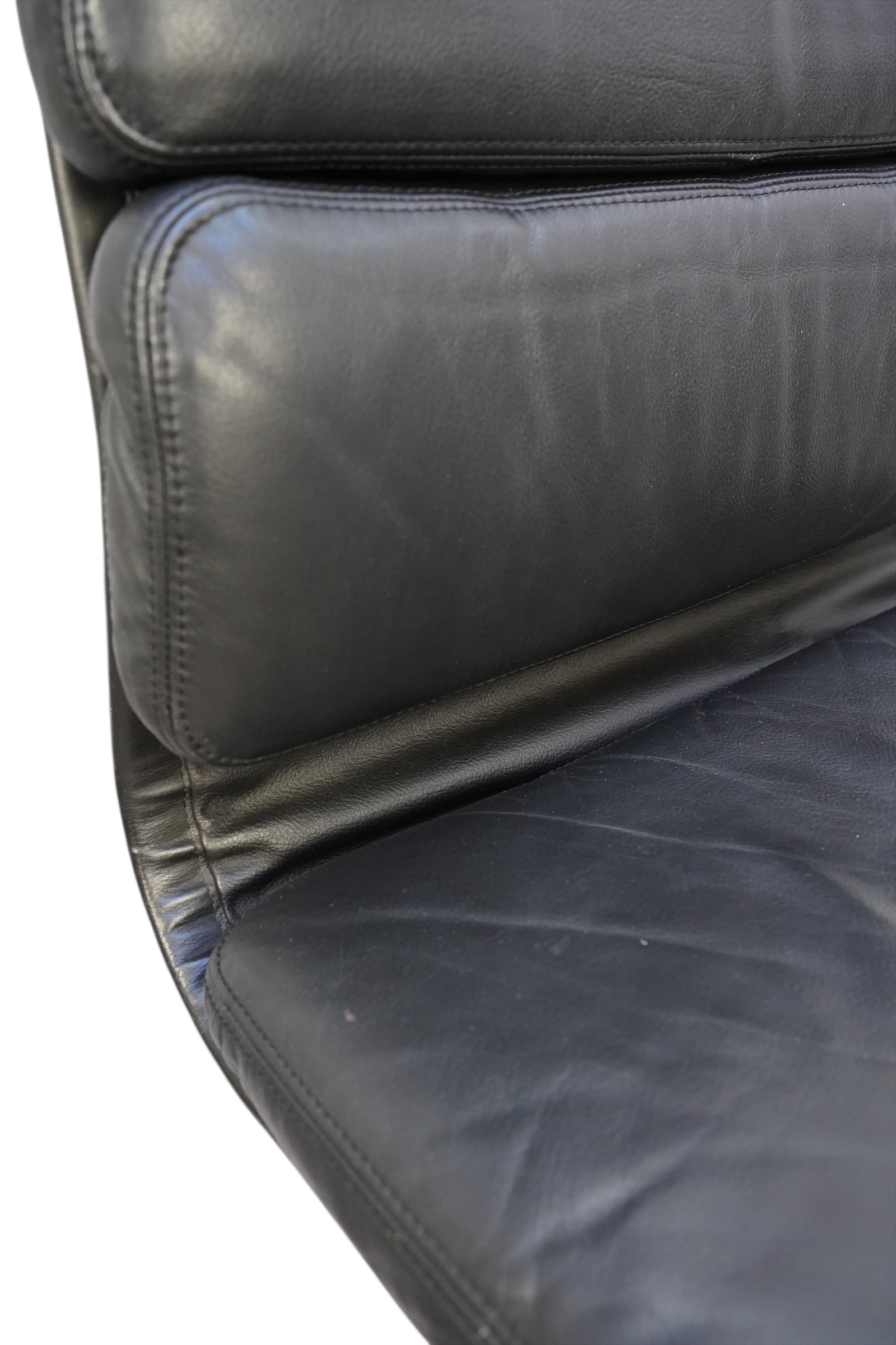 EA 205 Soft Pad en cuir noir de Herman Miller pour Vitra