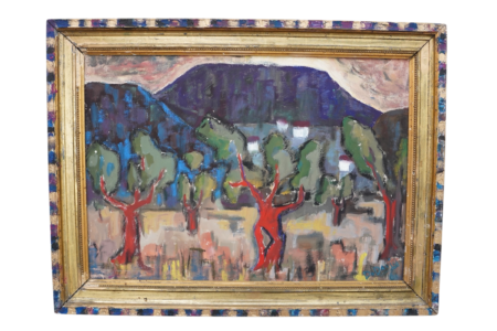 Peinture à l'huile style fauviste ou expressionniste, 1961's.