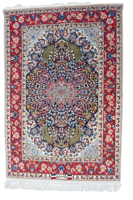 Tapis persan d'Ispahan signé, Iran