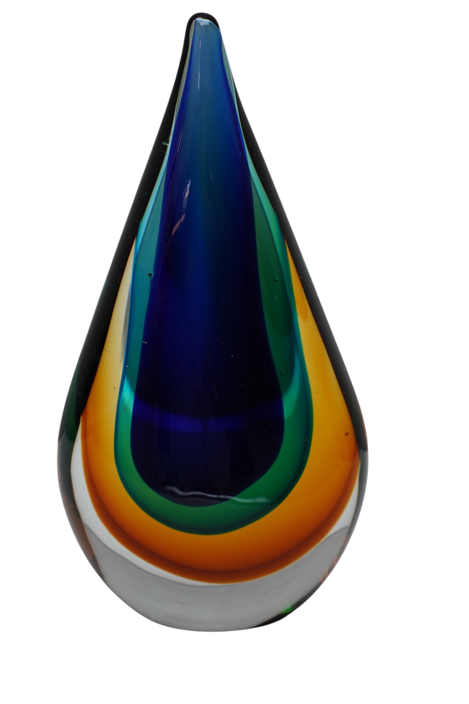 Sculpture en verre de Murano soufflé à la bouche, technique Sommerso -Italie