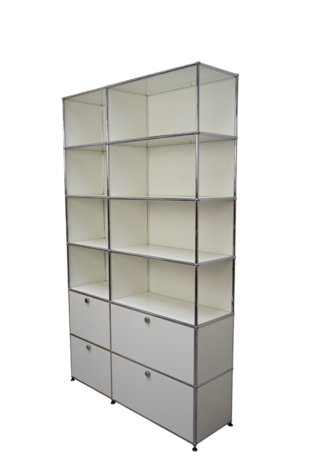 Étagère modulaire USM Haller crée par Fritz Haller et Paul Schärer