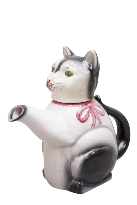 Théière en céramique en forme de chat, Cortendorf - Allemagne 1930's / 1950's