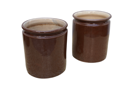 Pots traditionnels en grès émaillé
