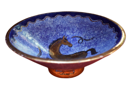 Coupe en céramique de création artisanale, style Studio Pottery, 1960's
