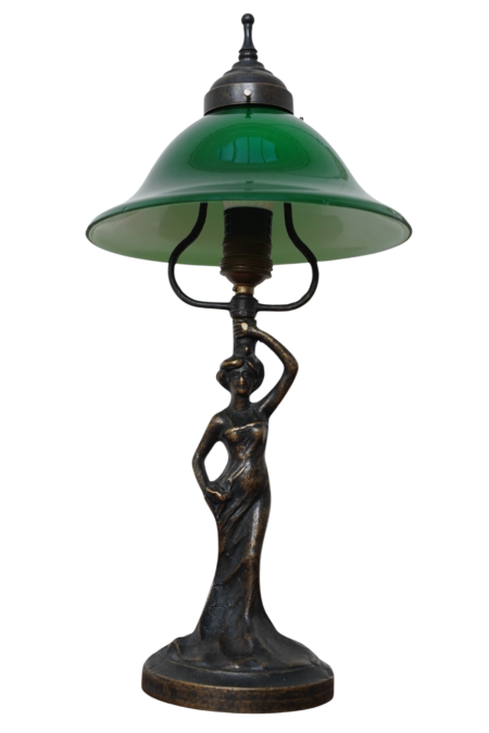 ampe de table en bronze de style Art Nouveau