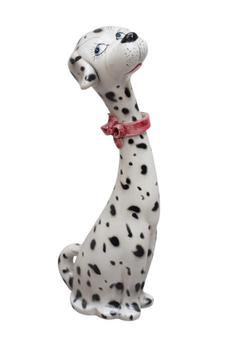 Statuette de chien dalmatien en céramique produit en Italie, 1970's
