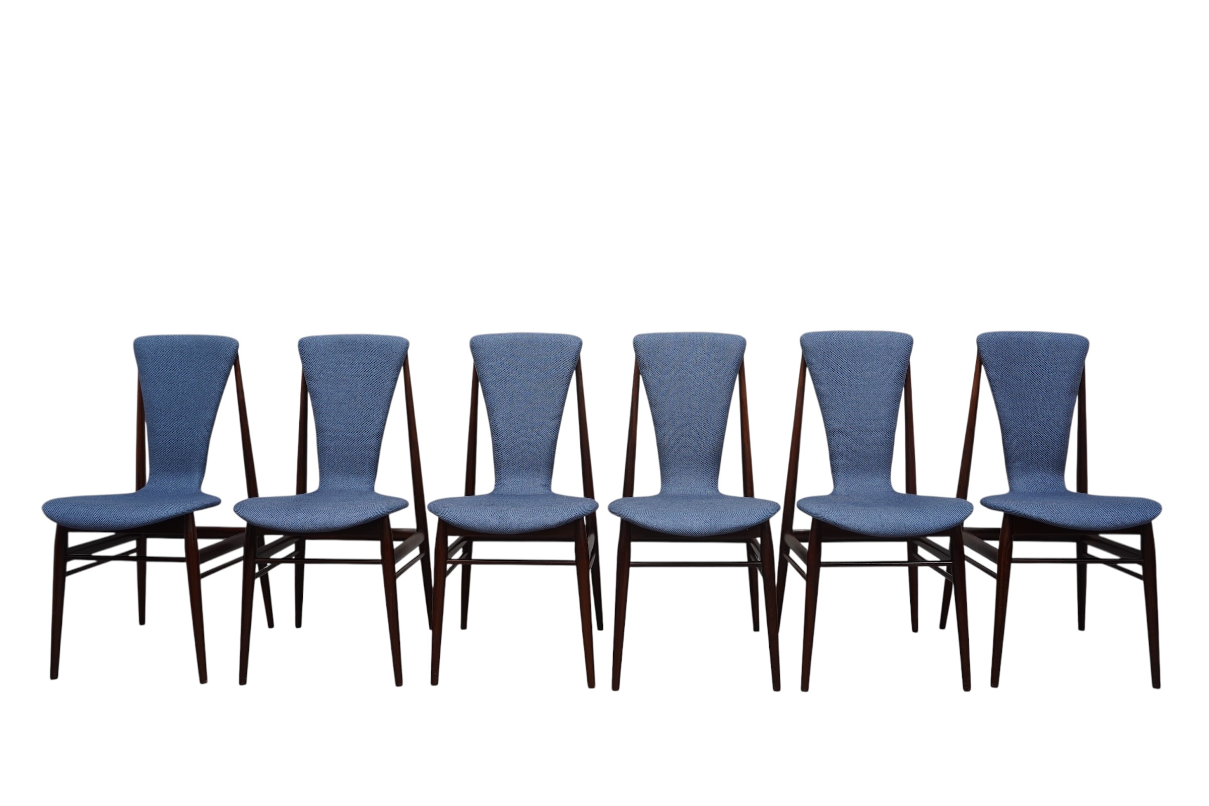 Ensemble de 6 chaises de salle à manger par Inger Klingenberg, Fristho Hollande 1950's
