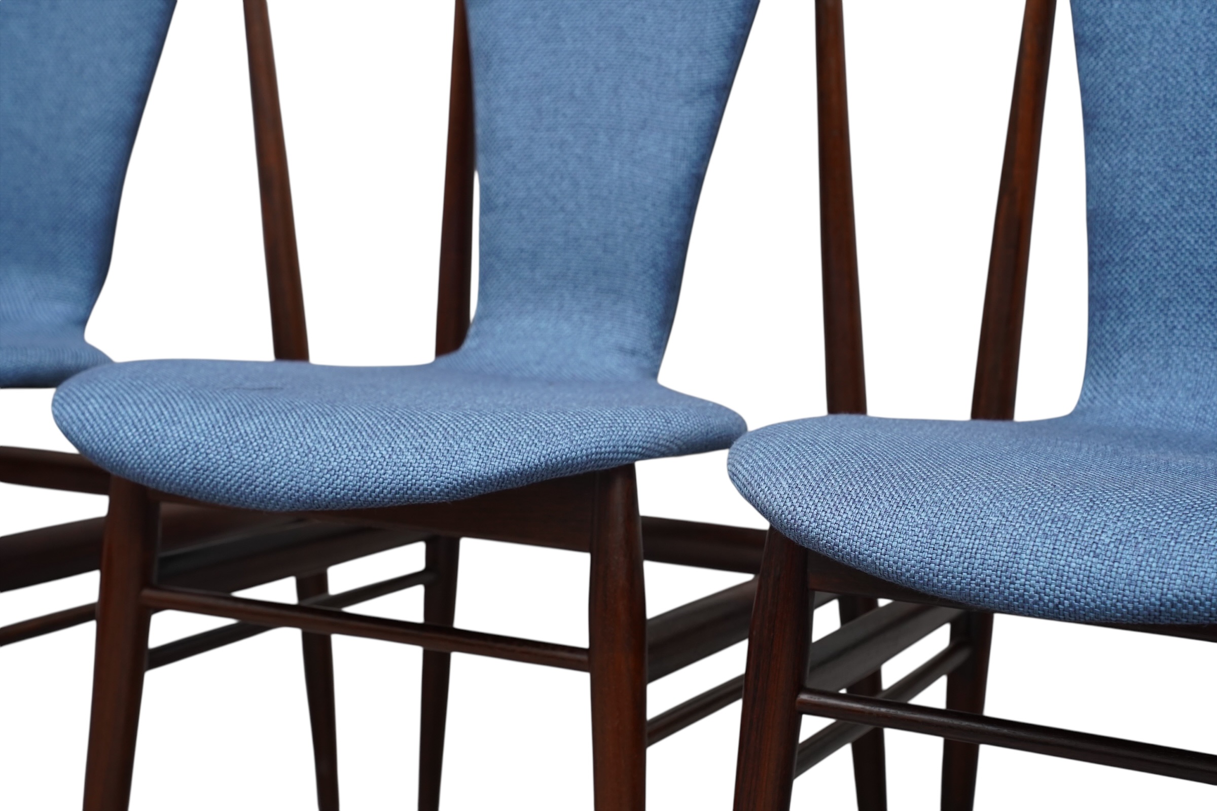 Ensemble de 6 chaises de salle à manger par Inger Klingenberg, Fristho Hollande 1950's