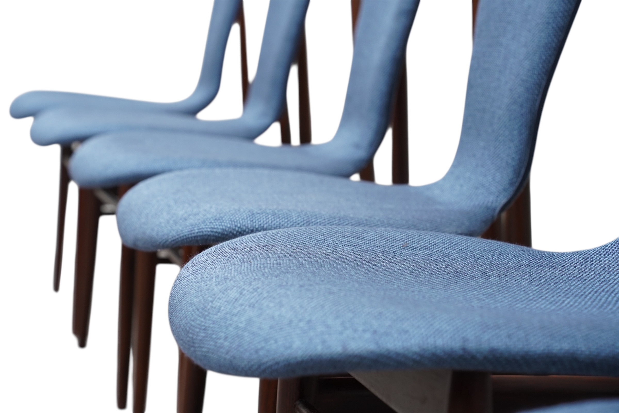 Ensemble de 6 chaises de salle à manger par Inger Klingenberg, Fristho Hollande 1950's