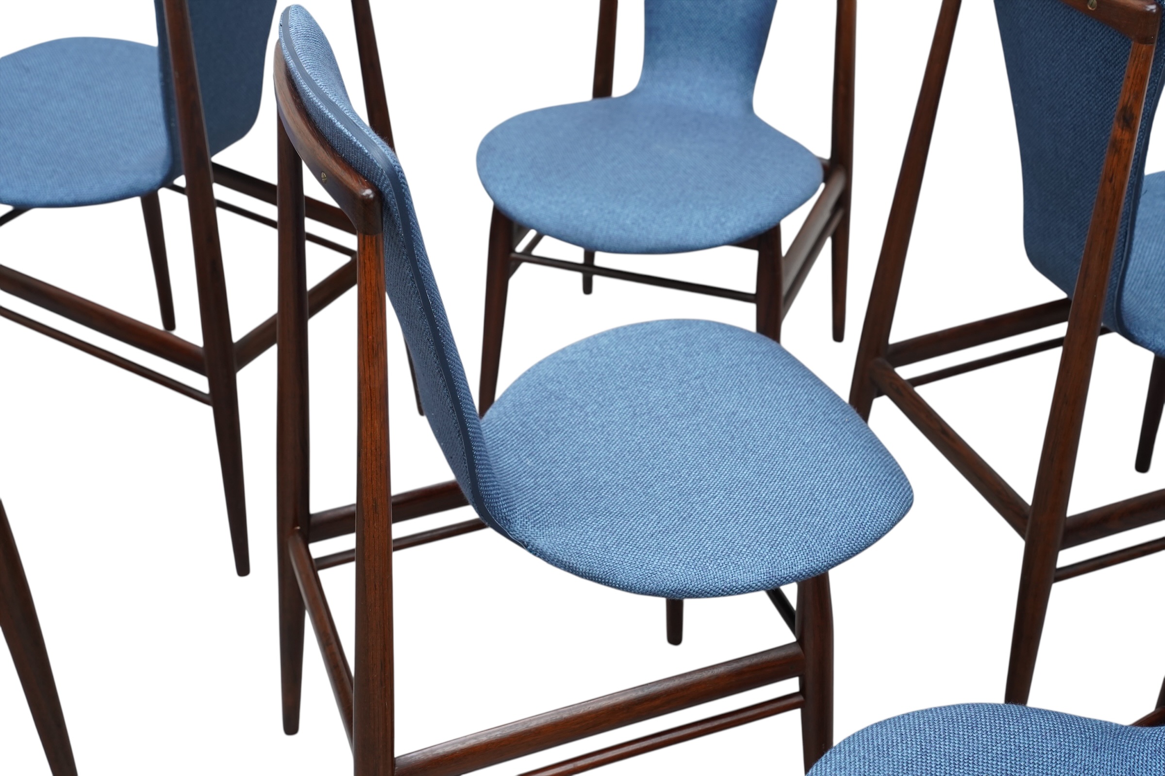 Ensemble de 6 chaises de salle à manger par Inger Klingenberg, Fristho Hollande 1950's