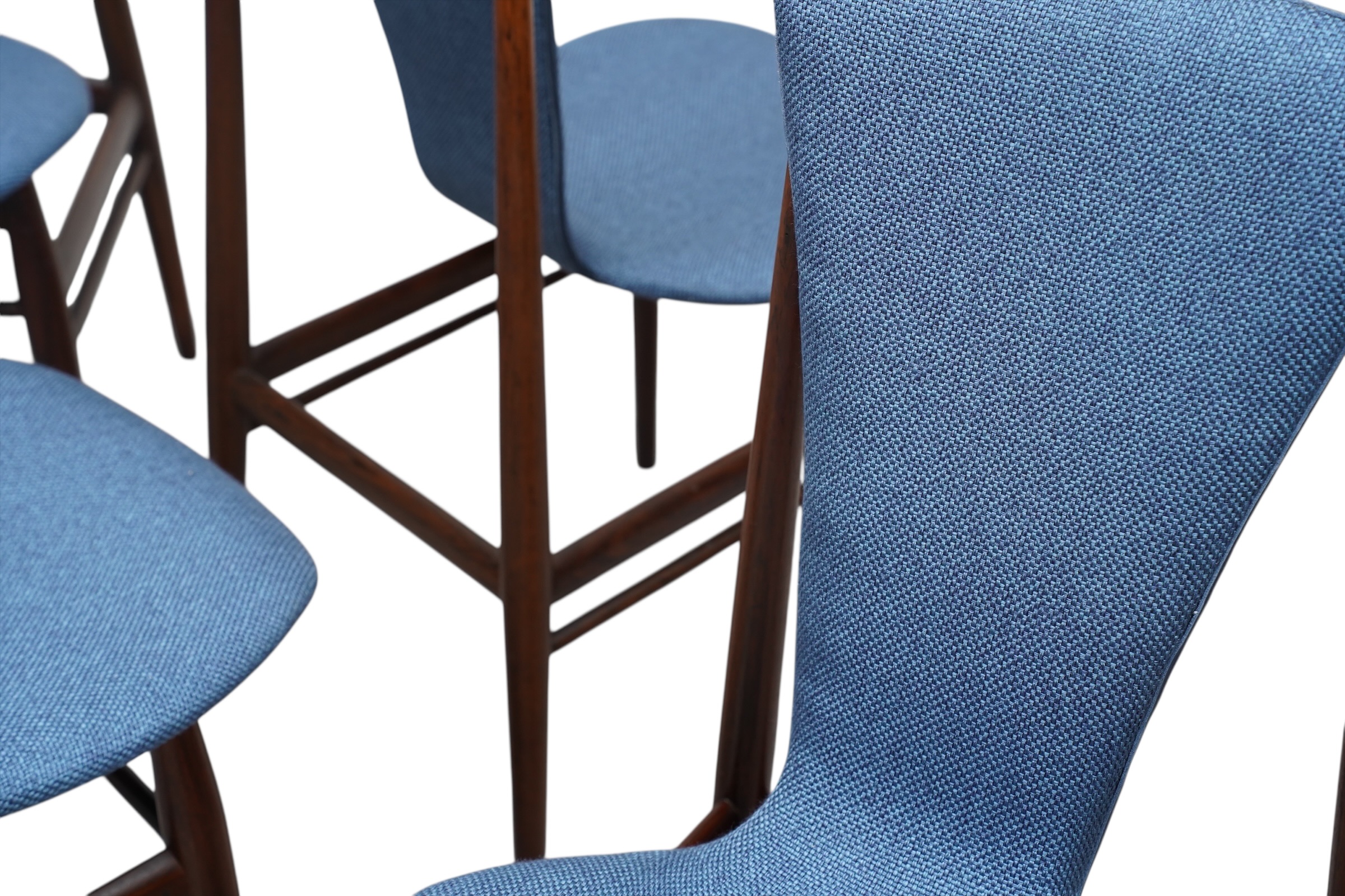 Ensemble de 6 chaises de salle à manger par Inger Klingenberg, Fristho Hollande 1950's