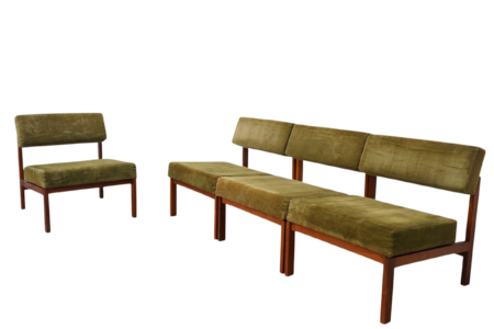 Ensemble de chauffeuses modulables du designer industriel suisse Willy Guhl, Suisse - 1960's