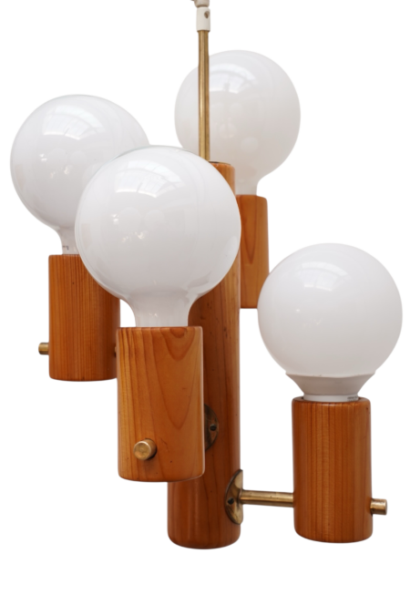 Lustre scandinave multi-lumière moderne du milieu du siècle
