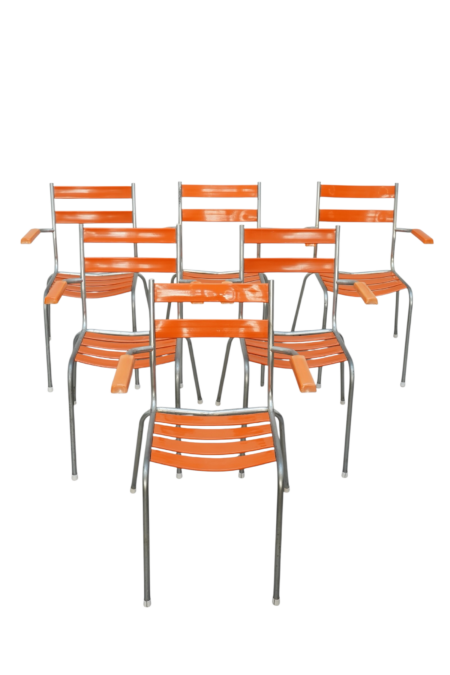 Ensemble de 6 chaises de jardin, Schaffner - Suisse