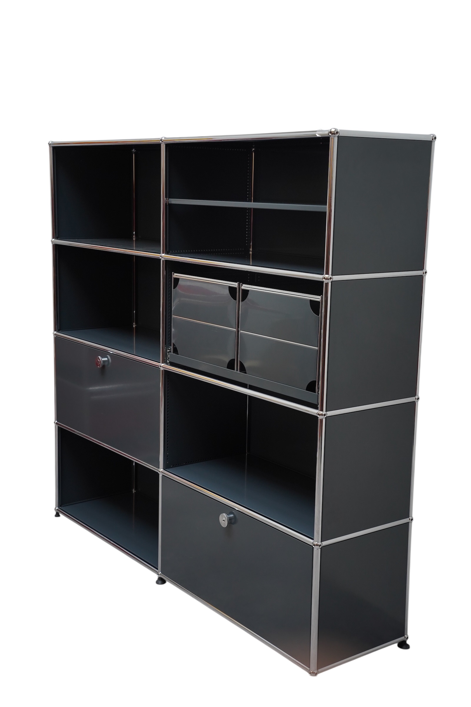 Étagère modulable de 8 casiers, USM Haller, Suisse
