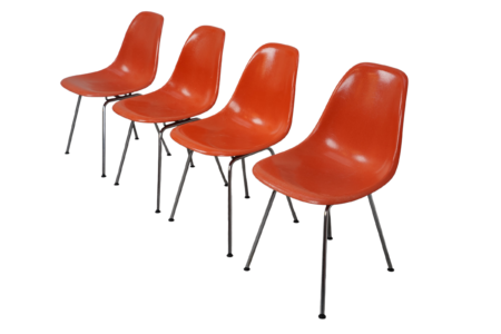 Set de 4 chaises DSX Charles & Ray, Vitra / Herman Miller